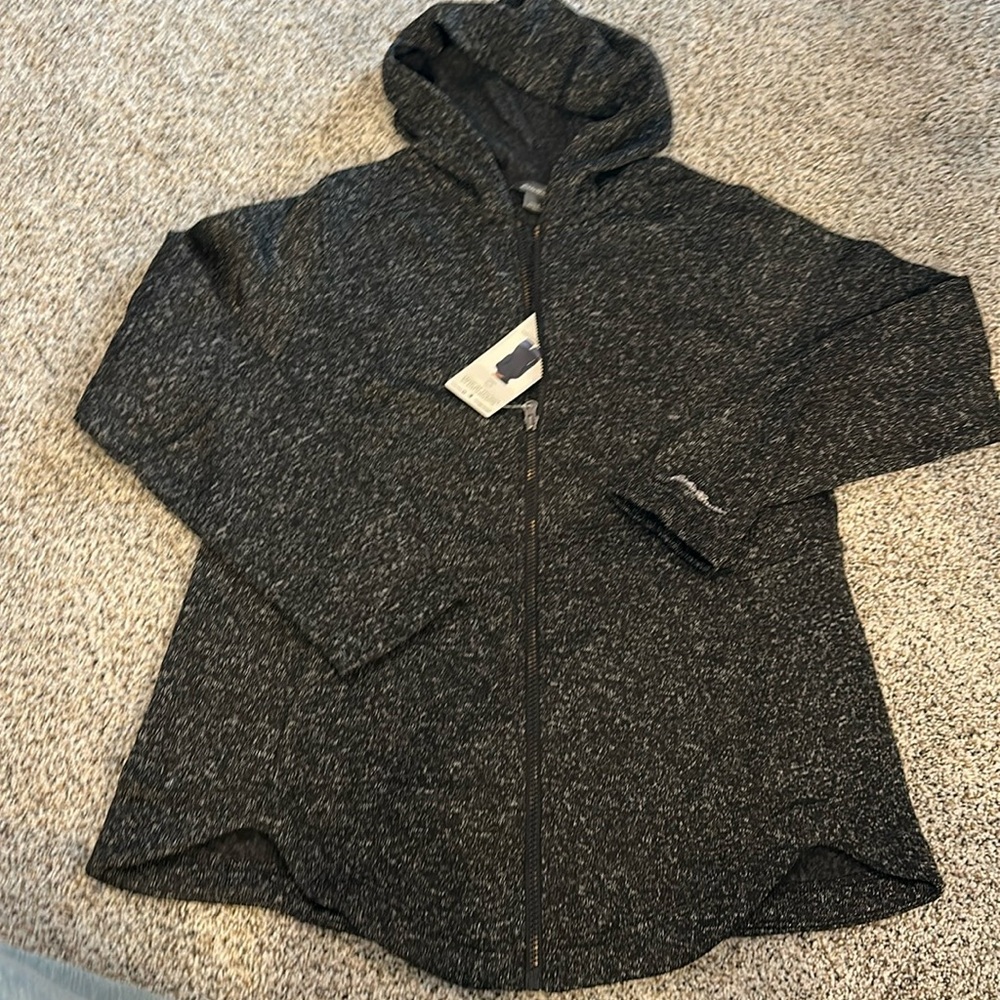 WOMENS EDDIE BAUER zip up hoodie. NEW WITH TAGS charcoal heather color